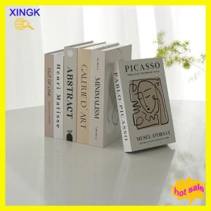 XINGK กล่องใส่หนังสือปลอมสุดหรูสำหรับตกแต่งบ้านสไตล์ปารีสของตกแต่งบ้านเครื่องตกแต่งบ้านโต๊ะกาแฟเครื่องประดับห้องนอน