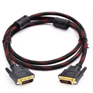 DÂY CÁP BỌC LƯỚI DVI 24+1 / CÁP 2 ĐẦU DVI DÀI 1.5M CHỐNG NHIỄU