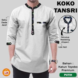 KOKO TANSRI Baju Qurta Pria Muslim Bahan Katun Toyobo Lengan 3/4 JUMBO Oversize M-2XL LMS 29757