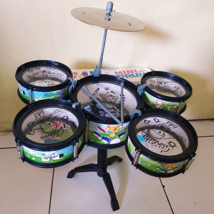mini drum set isi 5 / kids jazz drum
