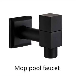 LIUYUE Faucets Black Brass Wall Mounted Bathroom Corner Washing Machine Faucet Outdoor Garden Bib Bath Toilet Mop Pool Taps