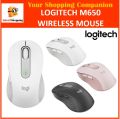 Logitech M650 Logi Signature Wireless Mouse Smart Wheel Scrolling Off-White Rose Graphite Warranty by Logitech Singapore Service Centre. 