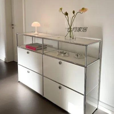 Medieval usm modular cabinet combination stainless steel multifunctional simple ins locker sideboard cabinet storage cabinet bucket cabinet