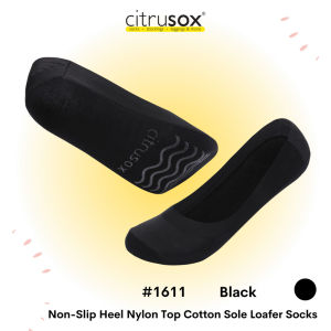 CITRUSOX Non-Slip Heel Nylon Top Cotton Sole Loafer Socks (24-27cm fits EU38-43) #1611