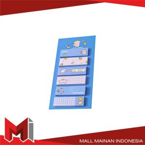 MallMainan-A79 Sticky Note 6 Baris 120 Lembar Karakter Lucu / Kertas Memo Pembatas Buku Perlengkapan Sekolah / Sticky Notes Tempelan Lucu / 120 Sheets Korean Office Cute Note Import