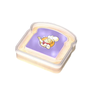 Portable Sandwich Toast Bento Box Reusable Silicone Sandwich Box Eco-Friendly Lunch Food Container Dinnerware