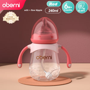 Oberni Baby Bottle New Born Feeding Wide Neck PP Milk Plastic Anti Fall And Anti-Colic 240ml 300ml