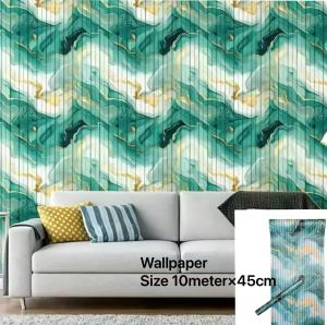 PVC 45cm*10cm Waterproof Marble Wall Stickers Cupboard Table Kitchen Self Adhesive Oil proof Wallpaper
