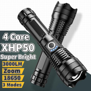 New Upgrade 99000LM Super Bright Torchlight Long-shot 3000M USB Rechargeable LED Flashlight Zoomable Handheld Search Light