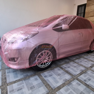 Cover Mobil Transparan BYD Atto 3 / Bahan Plastik PE Tebal 80 Micron Waterproof Outdoor Indoor