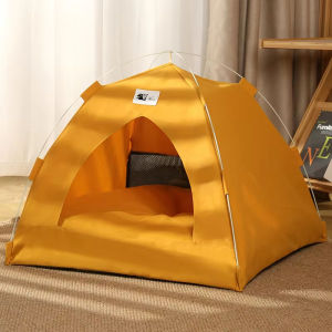 Teeker Pet Dog Bed Cat Bed Cat Tent House Foldable Tent House for Indoor Cats Cute Nest with Washable Cat Bed Double Sided Cushion Removable Dog Bed Pet House for Puppies Kittens