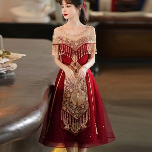 9Sbird Dress For Women Elegance Chinese Design Slim Wedding Bridal Prom Shiny Female Gown