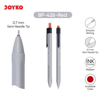 JOYKO Ball Pen CLICKER BP-426 PASTEL Bolpen 12pc / Pena Bolpoin CETREK Pulpen LUSIN