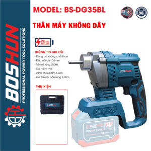 Máy Đầm Dùi Bê Tông Pin Boshun BS-DG35BL Đầu Nối Cần 35mm Tấn Số Rung 250hz