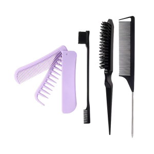 4 cái lược chải tóc thiết lập cho phong cách cạnh & trở lại đánh răng trêu chọc bàn chải tóc ratted Lược chia tóc cạnh bàn chải Detangler bàn chải