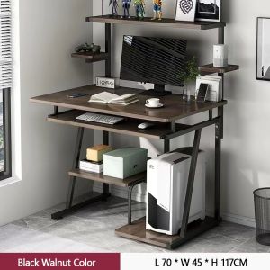 Multifunctional desk Rectangular computer desk with drawer bookshelf Home office computer desk Simple modern desk Load-bearing home desk thick