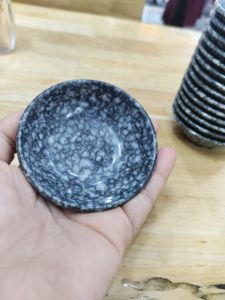 Chén chấm tròn melamine Fataco vân đá đen - T 36: Ø 7.5 x 2.1 cm