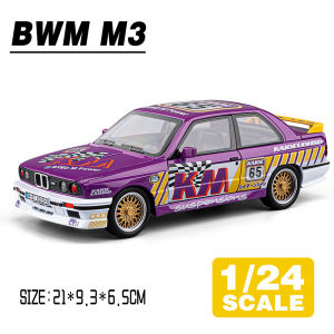 LEO 1:24 BMW M3 Diecast โมเดล รถอัลลอยด์รถยนต์ของเล่นคอลเลกชันของขวัญสําหรับเด็กชายสาว ของเล่นเด็ก