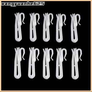 [WYH Store] 👗 10Pcs Curtain Hanging Hooks Ring Window White Plastic Curtain Hook For Home Office Curtain Accessories 7cm 8.5cm