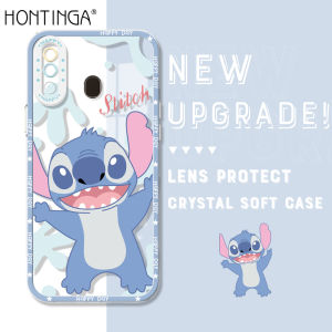 Hontinga Casing Case For Samsung Galaxy A33 5G A32 5G 4G A31 A30S A23 A22 5G A21S A20S A20 Case Transparent Clear Case Cartoon Stitch Soft Silicone Full Cover Camera Protection Shockproof Rubber Cases Back Cover Phone Casing Softcase For Girls