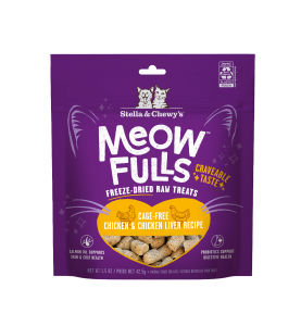 Stella & Chewys Meowfulls Freeze-Dried Cat Treats – Chicken & Chicken Liver 1.5oz