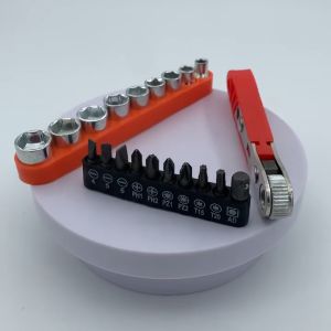 Makute 36 Tooth Carbon Steel Metric Industrial Grade Ratchet Screwdriver 19pcs Screwdriver Heads Wrench 1/4inch (6.35mm) Ratchet Spanner