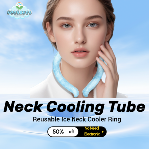 Pampalamig sa Leeg Reusable | Ice Neck Cooler Tube Para sa Mainit na Panahon Libreng Kamay (Freeze sa 28°C/64°F)