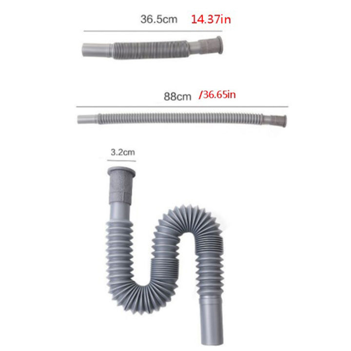 CHENGZI Universal Drain Hose Flexible Kitchen Sink Extension Washbasin