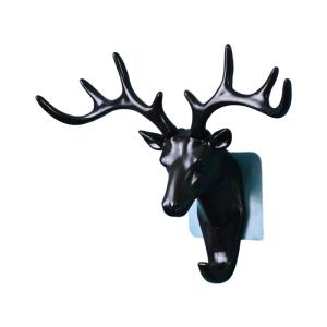 Elephant Deer Head Wall Hook Decorative Key Holder With Sturdy Plastic And Easy Adhesive For Home Decoration