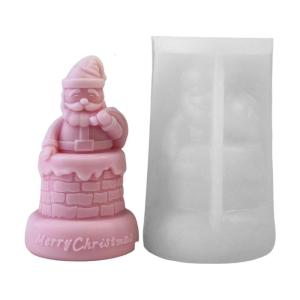 Detailed Christmas Themed Mold User Friendly Santa Shaped Scented Silicone Molds for DIY Enthusiasts