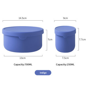 Fypo 2 Hộp Cơm Trưa Bằng Silicon Hộp Cơm Bento Hình Tròn Bát Ăn Tối Lò Vi Sóng Hộp Giữ Tươi Salad Trái Cây Tủ Lạnh Hộp Đựng Thực Phẩm Nhà Bếp Hộp Cơm Trưa Chống Rò Rỉ Cho Trường Học Và Đồ Ăn Làm Việc