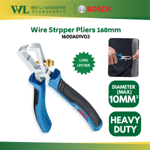 BOSCH 1600A01V03 Professional Wire Stripper Pliers 160mm/Plier/Wire Cutter/Heavy Duty