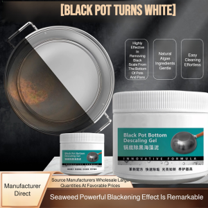 [Black Pot Turns White] Pot Bottom Black Removal Seaweed Mud Mask Deep Cleaning Heavy Grease &amp Stubborn Stain Remover For Kitchen Pots And Stainless Steel