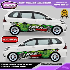 AVN 08 - STIKER DECAL MOBIL AVANZA CIVIC BRIO SIGRA MOBILIO VELOZ ERTIGA KIJANG GRATIS TULIS NAMA