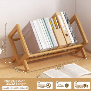 LACCOHUG Bookshelf Desktop bookcase Bamboo Shelf Office Desk Household Desk Simple Modern Shelf