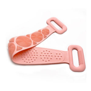 60cm Silicone Bathroom Back Scrubber Rubber Band Body Scrub Exfoliating Soft Bristles Body Brush Body Cleaning Washcloth Bathing Artifact