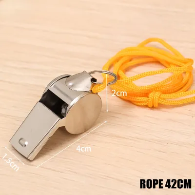 Stainless Steel Metal Whistles with Lanyard Professional Football Basketball Sports Referee Training Whistle Super Loud Outdoor Survival Whistle