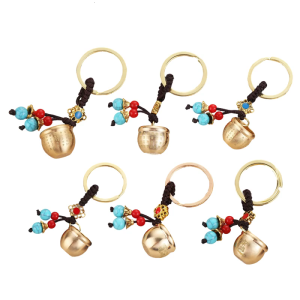 Đồng thau cổ điển đồ treo móc khóa dễ thương handmade Fortune Giving Craft trang trí nội thất ô tô thông dụng Mặt dây chuyền bùa may mắn