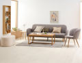 Sofa giường  JYSK Paradis  vải polyester  xám nhạt  R209xS80/104xC80cm. 