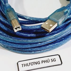 Cáp máy in dài 10m / Chuẩn USB 2.0 chống nhiễu chất lượng (Màu cáp Xanh hoặc Xám)
