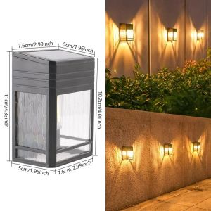 Solar Wall Light Outdoor Waterproof Tungsten Wire Bulb Garden Lamp for House Fence Yard Balcony Staircase Villa post decoration night light