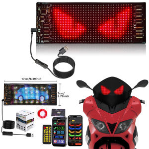 For Truck Car Devil Eye Light Decoration Board Windshield Animation Display Remote Control Led Ambient Lights 12V 24V