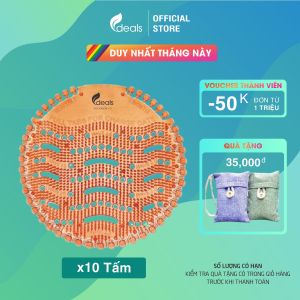 Combo 10 Tấm Lót Khử Mùi Bồn Tiểu & Lỗ Sàn ECODEALS Wave Fresher - Mùi ngẫu nhiên