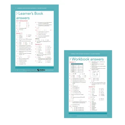 Cambridge Lower Secondary Mathematics Studentbook+ Workbook Stage 7/8/9 [ colored reprinted physical book without digital access code]