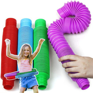 🔥Orfila DIY Pop Tube Telescopic Bellows Sensory Fidget Toy Children Decompression Stretch Tubes Educational Toys for Kids COD
