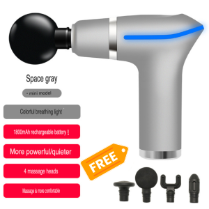 DEZA LED 7 Colour Mini Muscle Massage Gun Compact and Silent Portable Muscle Relaxation Vibration Massager Gun