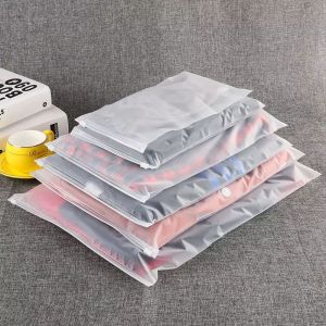 Zip lock Seal Transparent Storage Bag Waterproof Travel Packing for Clothes Underwear Frosted Zip lock
