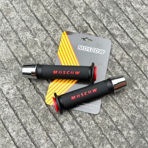 PAKET HANDGRIP MOSCOW ORIGINAL MODEL M010 Hand Grip Super Soft Universal Motor SET JALU STANG PCX ORIGINAL STAINLESS IMPORT KIRI KANAN HANFAT HG55 HG66 BULU HANDFAT SARUNG GAS Original SOFT + BANDUL STANG END BAR CROME CROM BESAR SEPASANG KIRI KANAN