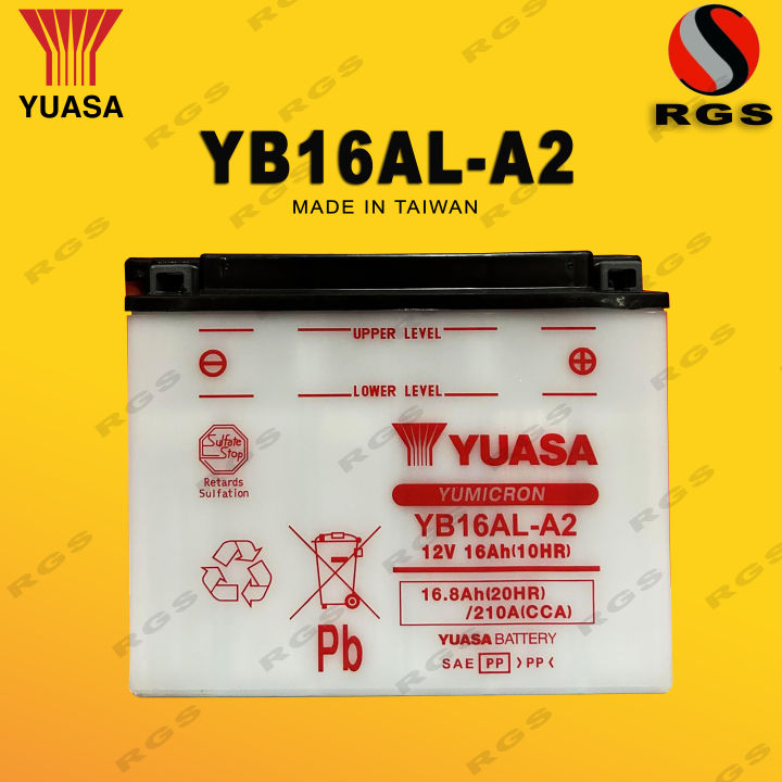 Yuasa YB16AL-A2 (For YAMAHA VMAX 1200 / VIRAGO 750) motorcycle battery
