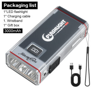 HaixnFire W201 Outdoor emergency light LED flashlight USB rechargeable Camping lamp 3500 lumens Work light Warning light Luminous lamp